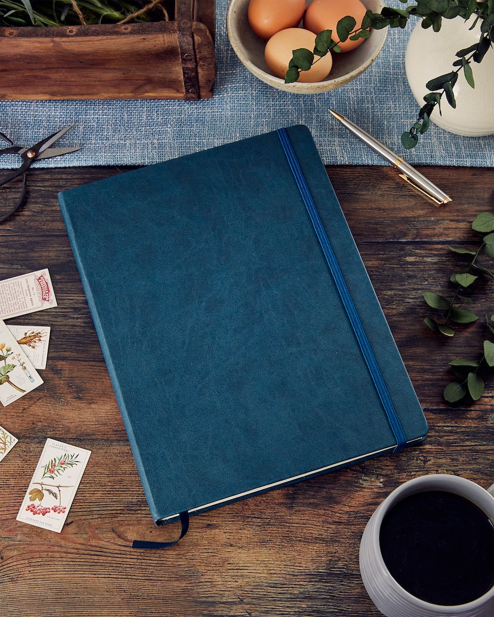 Photo by Beechmore Books blue book on brown wooden table